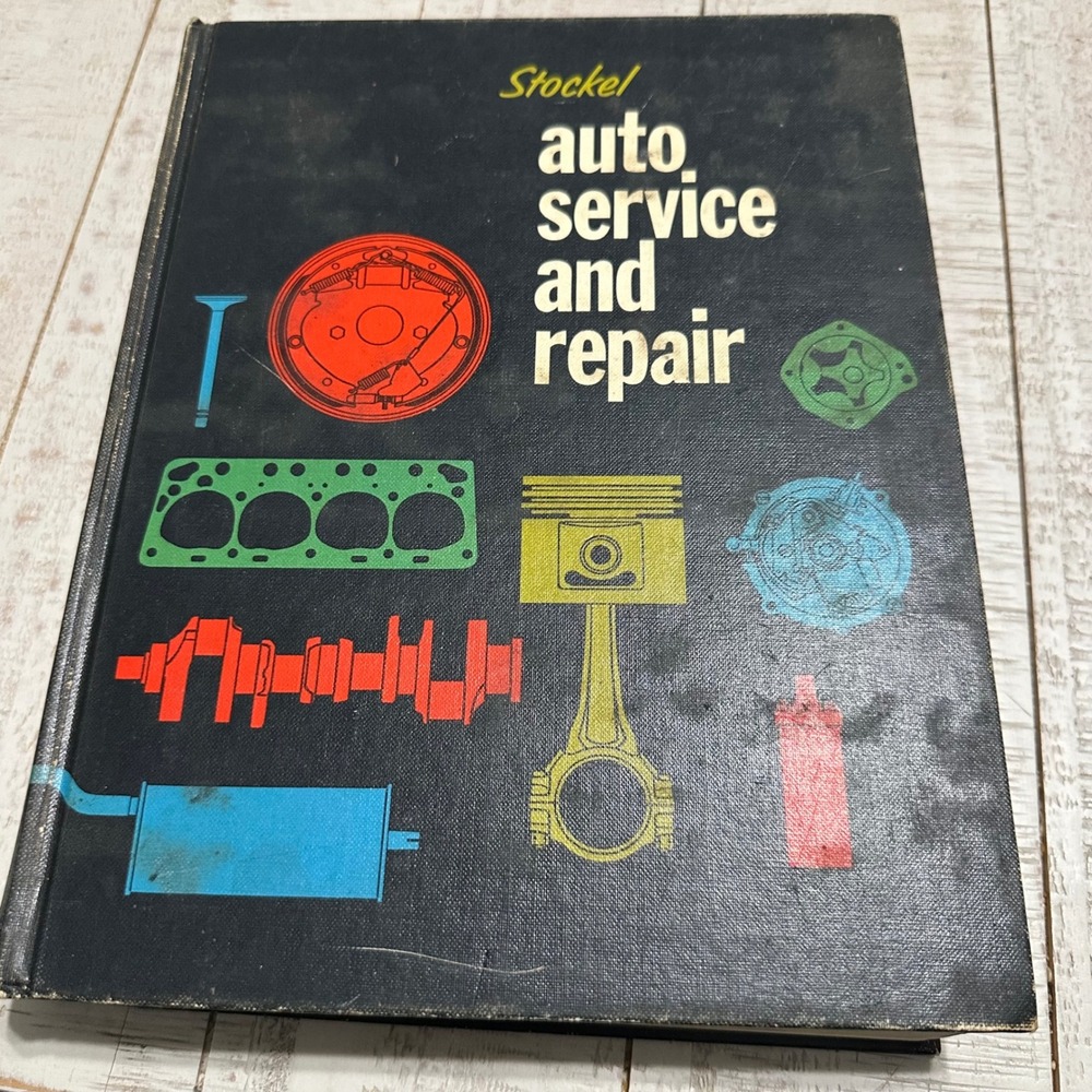 Vintage Stockel Auto Service and Repair Hardcover Textbook Technical Manual